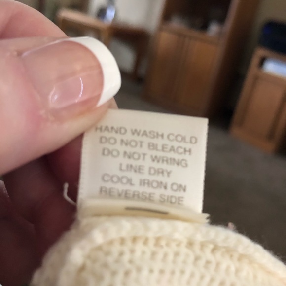 C&B Striped Cream/Bright Colors Cardigan -Sz. Lg. - Picture 6 of 6